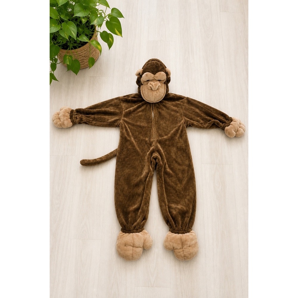 Vintage‎ Monkey Costume Youth Large Plush Faux Fur Halloween Cosplay Mascot Tail